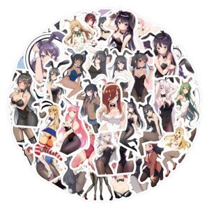 60PCS Anime Bunny Girl Vinyl Stickers Set