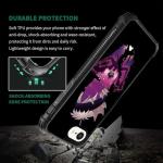 CARLOCA for iPhone 16e Case, Ultra Protection Shockproof Soft Silicone TPU Non Slip Back for Boy Girl Pattern Purple Anime Face