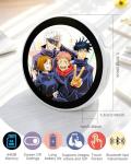 KAKAHOUS Anime Digital Badge Pin, Smart E-Badge with 1.7-inch HD Pixel Screen, Bluetooth-Enabled, Customizable GIFs & Images, Lightweight Cyberpin for Anime Fans, Meteorite Black