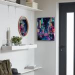 Japanese Wall Art Prints，Japan Neon Posters Abstract Illustration Wall Decor，Anime Tokyo Night Streets Poster Picture Canvas Art Painting For Living Room Bedroom Wall Decor 12x16 Inch