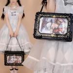 Lifelix Ita Bag for Girl Anime Shoulder Crossbady Bag with Pin Display for Cosplay