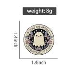 Cute Ghost Enamel Pin Butterfly Flower Round Brooch for Women Men Cartoon Novelty Living the Dream! One Nightmare at a Time Lapel Pins Badge Halloween Bag Jacket Backpack Hat Clothes Accessories