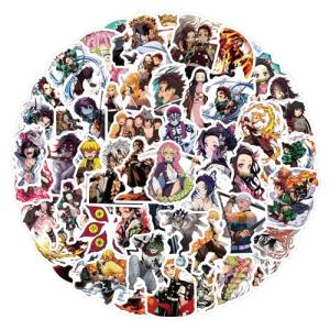 100pcs Japanese Demon Manga Slayer Stickers Mixed Pack,Lovely Cartoon Characters Decals Cartoon Anime Sticker for Kids Teens Waterproof Stickers for Water Bottle Laptop Skateboard Guitar (GM100)