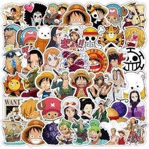 50pcs Anime One Piece Cartoon Stickers for Kids,Vinyl Waterproof Decal for Water Bottle Laptop Toy Sticker for DIY Decorate Bumper Phone Hard Hat Kids Teens Gifts (zshz)