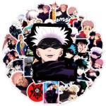 50Pcs Manga Jujutsu Kaisen Stickers Mixed Pack Cool Movie Cartoon Anime Stickers Decorative Sticker for Teens Adults Waterproof Sticker for Water Bottle Laptop (ZSHZ)
