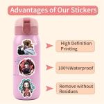 100pcs Japanese Demon Manga Slayer Stickers Mixed Pack,Lovely Cartoon Characters Decals Cartoon Anime Sticker for Kids Teens Waterproof Stickers for Water Bottle Laptop Skateboard Guitar (GM100)
