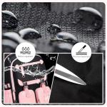 YWOIHL Anime Style Backpack Set for Girls Cute Cartoon Backpack with Lunch Box Pencil Case School Bookbag for Teens (Black Pink)