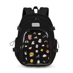 ZJYJING Ita Backpack with Pin Display Insert School Backpack for Girls Cute Ita Bag for Anime Badge Display (Black)
