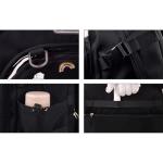 ZJYJING Ita Backpack with Pin Display Insert School Backpack for Girls Cute Ita Bag for Anime Badge Display (Black)