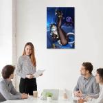 Art Posters of A Girl with Handcuffs on Her Feet, Sexy Anime Poster Canvas Prints Living Room Decor Poster 24x36inch(60x90cm)