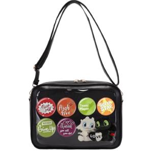 OULIGET Pins Display Single Shoulder Crossbody Bag,Cute Tote Bag for Kpop,Kawaii Messenger Bag for Anime Doll DIY Display