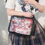 OULIGET Pins Display Single Shoulder Crossbody Bag,Cute Tote Bag for Kpop,Kawaii Messenger Bag for Anime Doll DIY Display