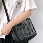 OULIGET Pins Display Single Shoulder Crossbody Bag,Cute Tote Bag for Kpop,Kawaii Messenger Bag for Anime Doll DIY Display