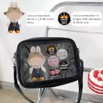 OULIGET Pins Display Single Shoulder Crossbody Bag,Cute Tote Bag for Kpop,Kawaii Messenger Bag for Anime Doll DIY Display