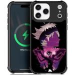 CARLOCA for iPhone 17 Pro Max Compatible with Magsafe Case for Girl Boy Shockproof Soft Silicone Protection Magnetic Charge Fashion Pattern Purple Anime Face