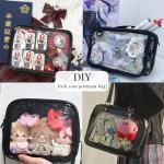 OULIGET Pins Display Single Shoulder Crossbody Bag,Cute Tote Bag for Kpop,Kawaii Messenger Bag for Anime Doll DIY Display