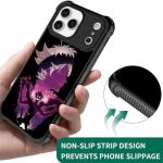 CARLOCA for iPhone 17 Pro Max Compatible with Magsafe Case for Girl Boy Shockproof Soft Silicone Protection Magnetic Charge Fashion Pattern Purple Anime Face