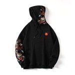Dragon Embroidered Streetwear Hoodie for Men