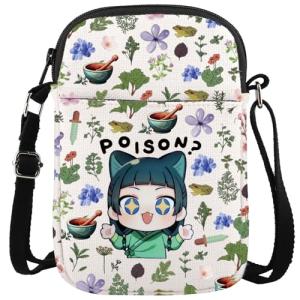 WCGXKO Anime Inspired Messenger Bag Animated Movie Themed Zipper Crossbody Bag For Fans (POISON CR)