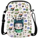 WCGXKO Anime Inspired Messenger Bag Animated Movie Themed Zipper Crossbody Bag For Fans (POISON CR)