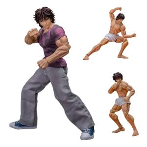 MABAIUDE Hanma Yujiro Action Figure - 1/6 Scale Anime Figurine Yujiro Hanma Statue, Articulated Joints Movable Figure with Parts - Xmas Birthday Gifts 7.08''