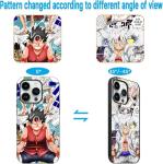 TNOLTK 3D iPh 15 pro max Case Anime Motion Anime Phone Case Shockproof Soft TPU Anti-Scratch Non-Slip Japanese Manga Case for iPh 15 pro max