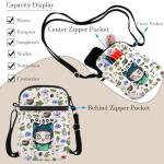 WCGXKO Anime Inspired Messenger Bag Animated Movie Themed Zipper Crossbody Bag For Fans (POISON CR)