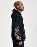 Dragon Embroidered Streetwear Hoodie for Men
