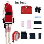 AIUKAKP Anime Cosplay Costume Anime Dress Red Cosplay Ouftits With Wig Halloween Women