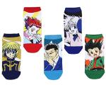 Bioworld Hunter x Hunter Socks Adult Characters Anime No Show Low Cut Mix And Match Ankle Socks 5 Pairs