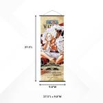 One Piece Anime Wall Scroll, Japanese Version Wanted Posters Collection, Decorative Art Print with Hanging Accessories, 27.5" L x 9.8" W (Luffy)