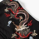 Dragon Embroidered Streetwear Hoodie for Men