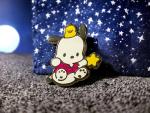 KOZUKI White Star Anime Dog Pin, Hard Enamel, Small