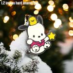 KOZUKI White Star Anime Dog Pin, Hard Enamel, Small