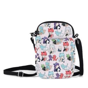 MNIGIU Funny Anime Character Crossbody Bag Anime Manga Inspirational Gift Reading Gifts Anime Lover Shoulder Bag