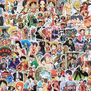 120 Pcs for One Peice Stickers Cartoon PVC Sticker, Gifts for Laptop Water Bottle Skateboard Party Supplies Decorations Teens Kids
