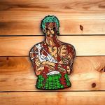 ZORO PIN Large zoro enamel pin zoro merch zoro decal zoro enamel pin zoro badge (Black NTH)