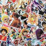 120 Pcs for One Peice Stickers Cartoon PVC Sticker, Gifts for Laptop Water Bottle Skateboard Party Supplies Decorations Teens Kids