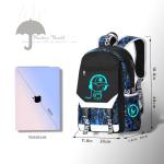 CHENGXiYANG Anime Luminous Backpack Waterproof.Cool Backpacks15.6 in Large capacity Laptopeight Backpack.with USBChargingHeadphones Port.Luminous Backpack.Security Lock