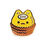 Cute Cat Chocolate Badge Pin - Cooperation Series - Enamel Lapel Pin - Plated Badge for Clothing, Bags, and Lanyards