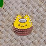 Cute Cat Chocolate Badge Pin - Cooperation Series - Enamel Lapel Pin - Plated Badge for Clothing, Bags, and Lanyards