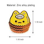Cute Cat Chocolate Badge Pin - Cooperation Series - Enamel Lapel Pin - Plated Badge for Clothing, Bags, and Lanyards