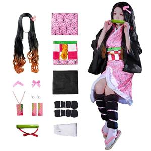 JYakeji 11 pcs Cosplay Costume Kimono for Kids Adults Robe Japanese Anime Costume Halloween Kimono Outfit