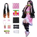 JYakeji 11 pcs Cosplay Costume Kimono for Kids Adults Robe Japanese Anime Costume Halloween Kimono Outfit