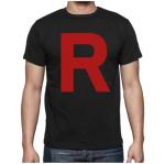 Tstars Team Rocket Shirt - R Letter Halloween Themed T-Shirt for Men - Funny Anime Tee XX-Large Black