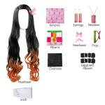 JYakeji 11 pcs Cosplay Costume Kimono for Kids Adults Robe Japanese Anime Costume Halloween Kimono Outfit