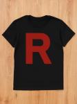 Tstars Team Rocket Shirt - R Letter Halloween Themed T-Shirt for Men - Funny Anime Tee XX-Large Black
