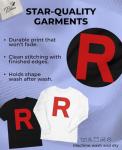 Tstars Team Rocket Shirt - R Letter Halloween Themed T-Shirt for Men - Funny Anime Tee XX-Large Black