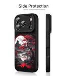 FEWGEY for 17 Pro Case Anime Compatible with Magsafe, Silicone Black Cute Japanese Anime Design Magnetic Shock Proof Heavy-Duty Protection Phone Case for Men Boys Women Girls