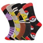Funny Anime Crew Socks - 5 Pack Unisex